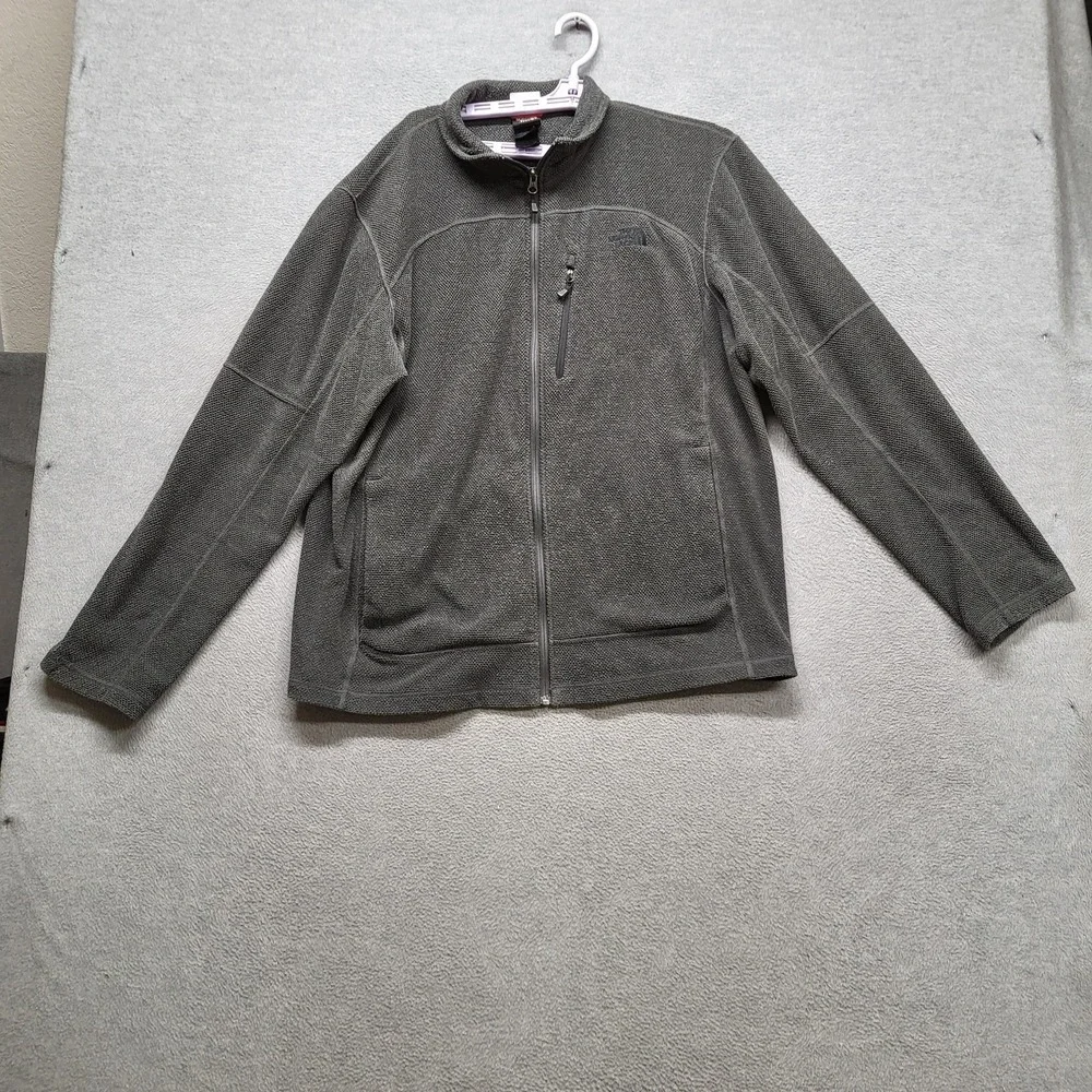 The North Face Men Jacket XL Gray Logo Embroidery NF00C865 Activewear